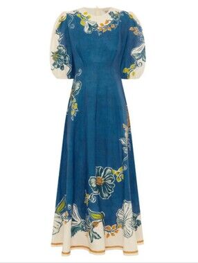 ALEMAIS Luda Linen Midi Dress